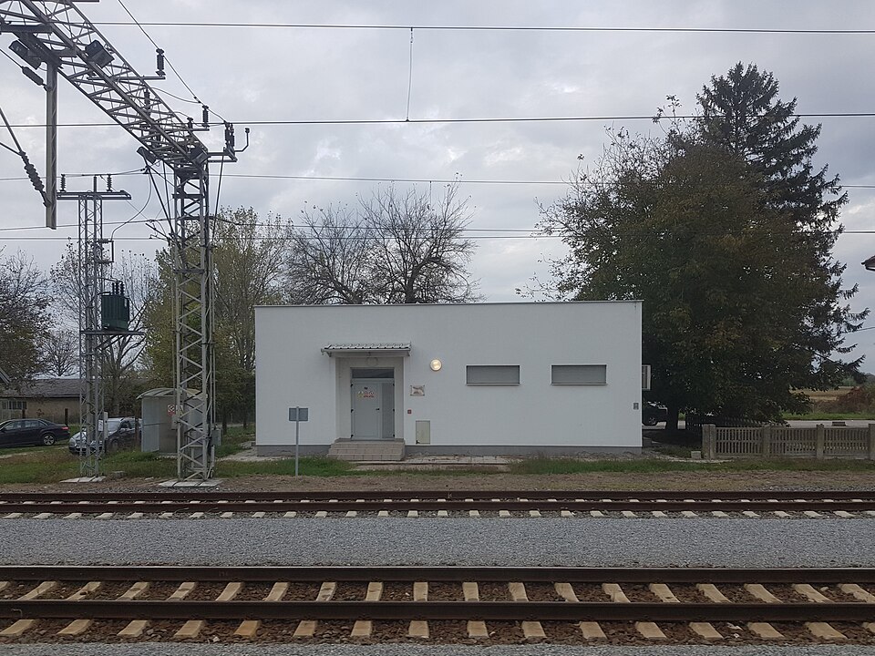 Tracks at Tovarnik station, the Croatian side of the Tovarnik–Šid rail border crossing
