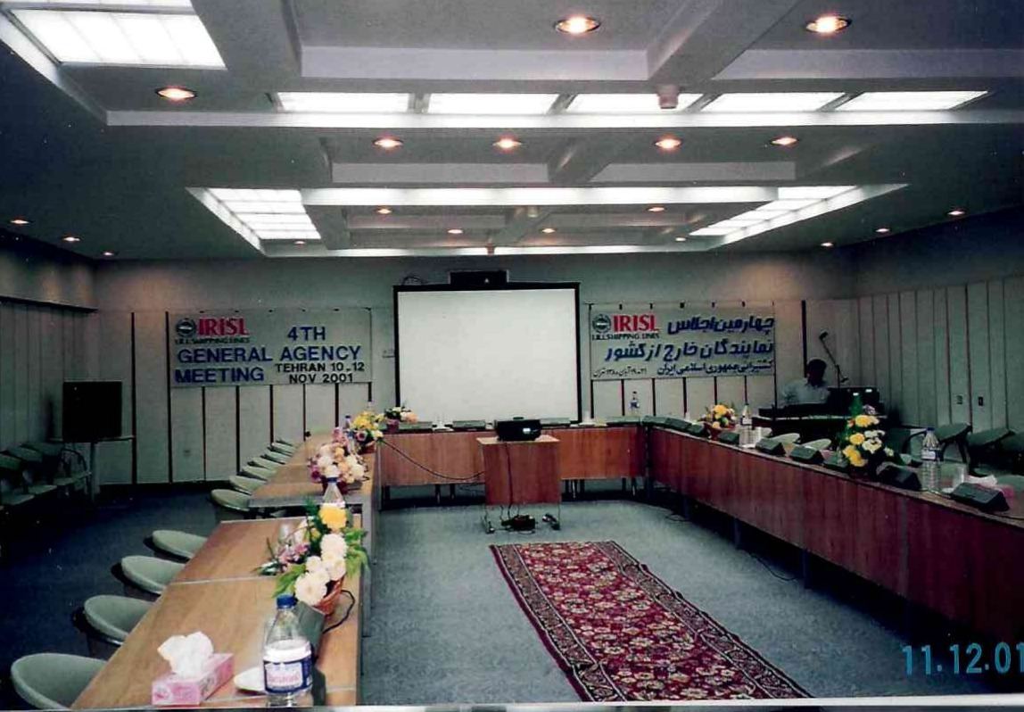 IRISL 4th General Agency Meeting, Tehran — November 2001.